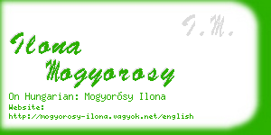 ilona mogyorosy business card